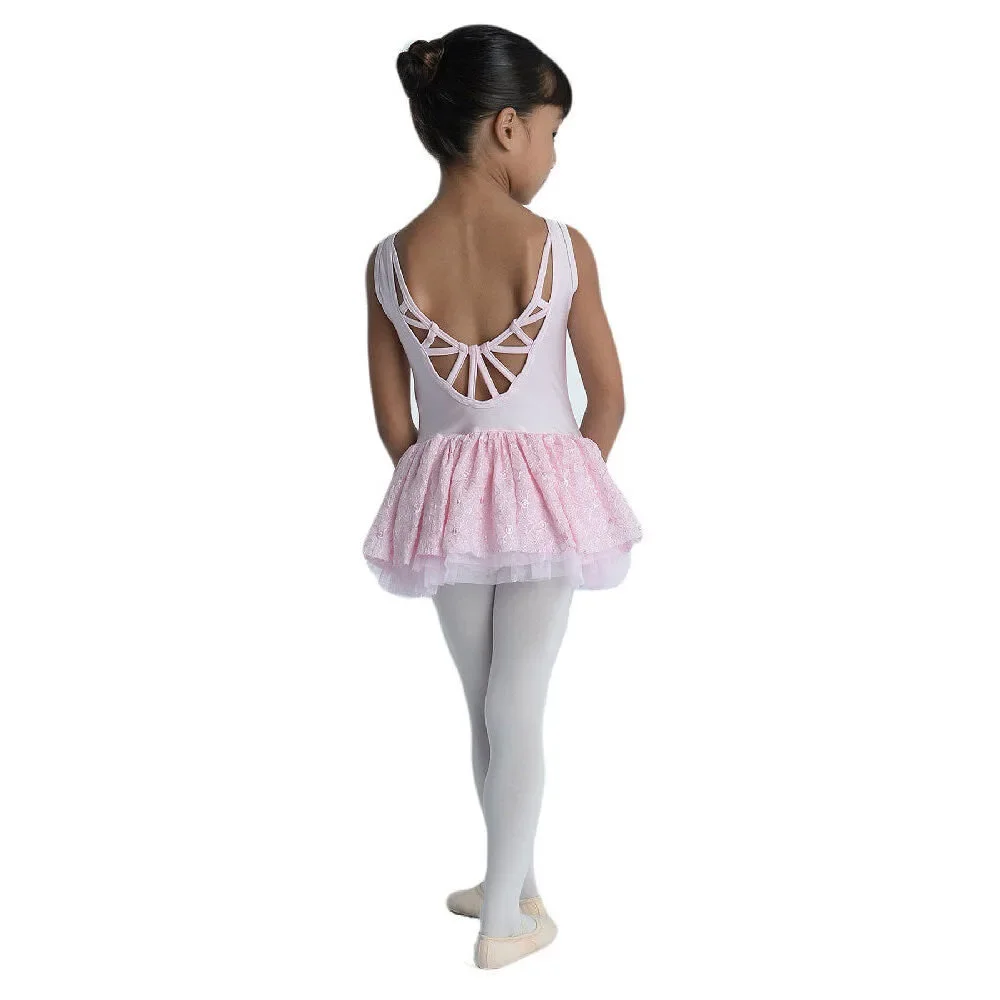 Pre-Owned Dance Tutu Dress DanzNMotion 19205C Small Child Lt Blue Ballet Tap